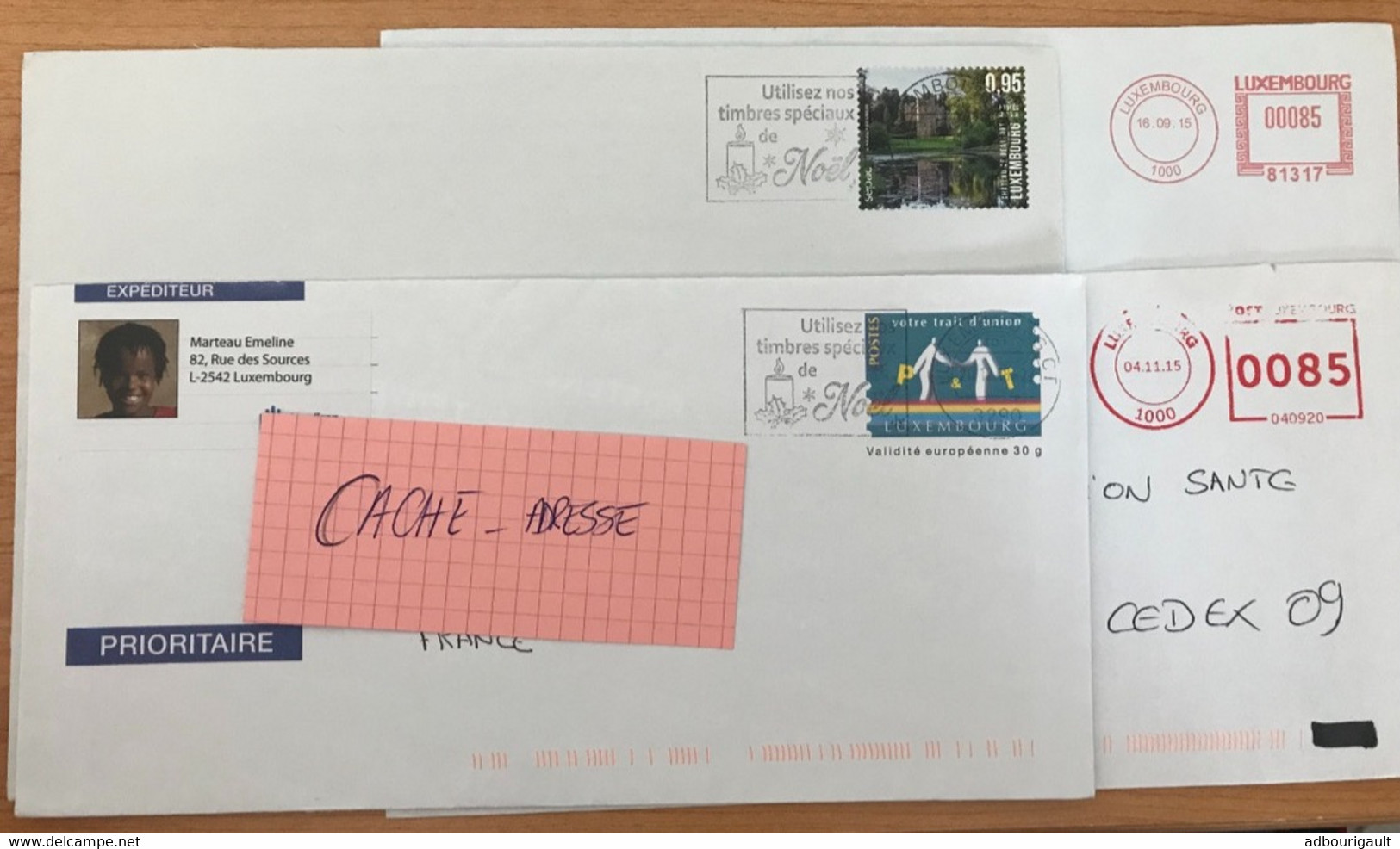 LOT DE LETTRES DU LUXEMBOURG POUR LA FRANCE COVER STAMPS USED OBLITERE CHATEAU PAP EUROPE MONDE - Brieven En Documenten