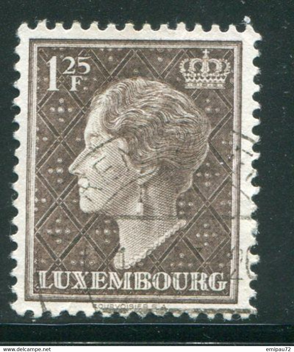 LUXEMBOURG- Y&T N°418B- Oblitéré - 1948-58 Charlotte Left-hand Side