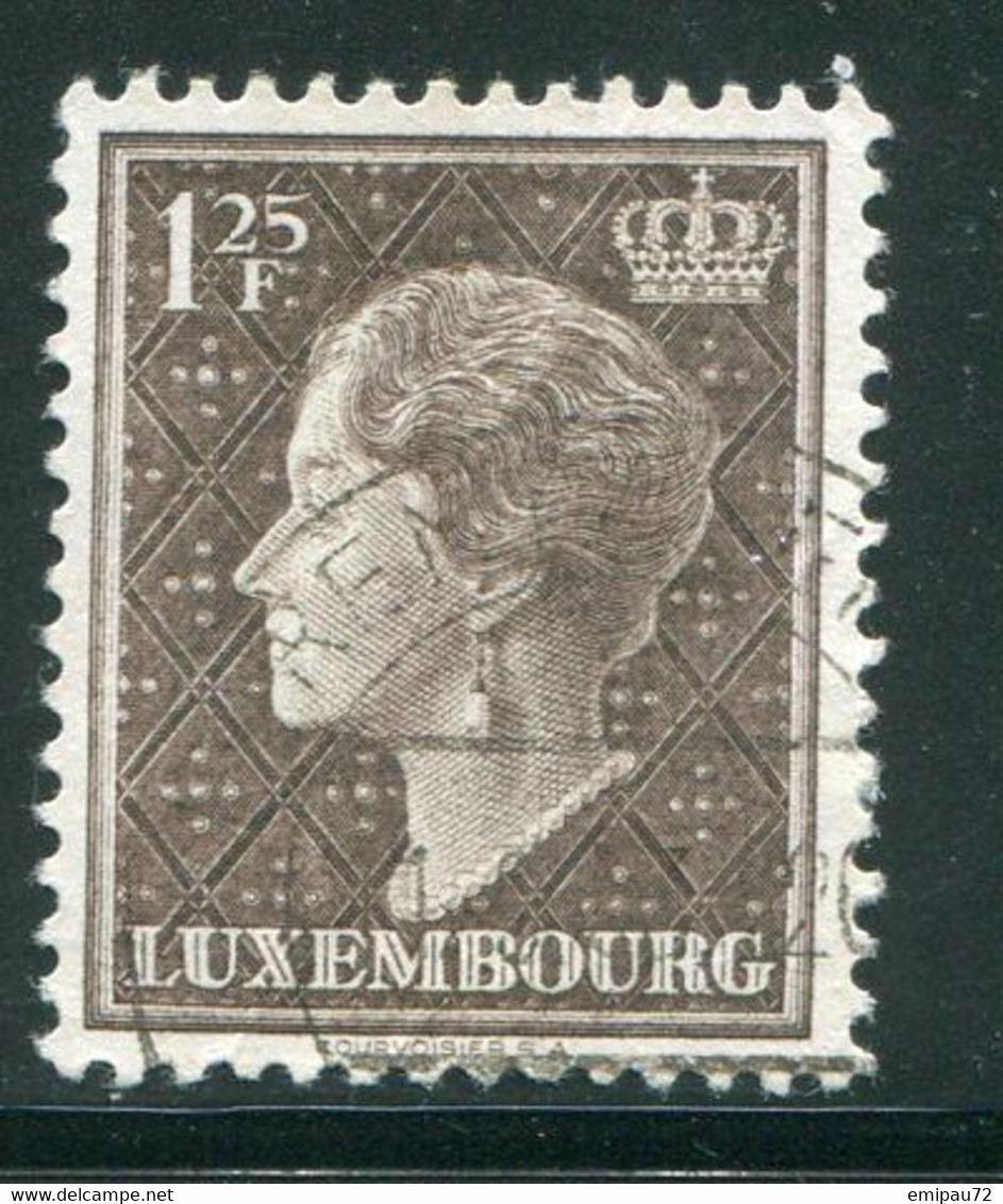 LUXEMBOURG- Y&T N°418B- Oblitéré - 1948-58 Charlotte Linksprofil