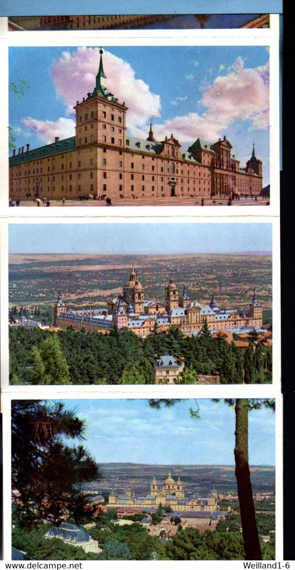 Leporello Spanien: Recverdo Del Monasterio - Elescorial, 10 Bilder In Farbe, 9,5 X 15 Cm, Um 1960 - Other & Unclassified