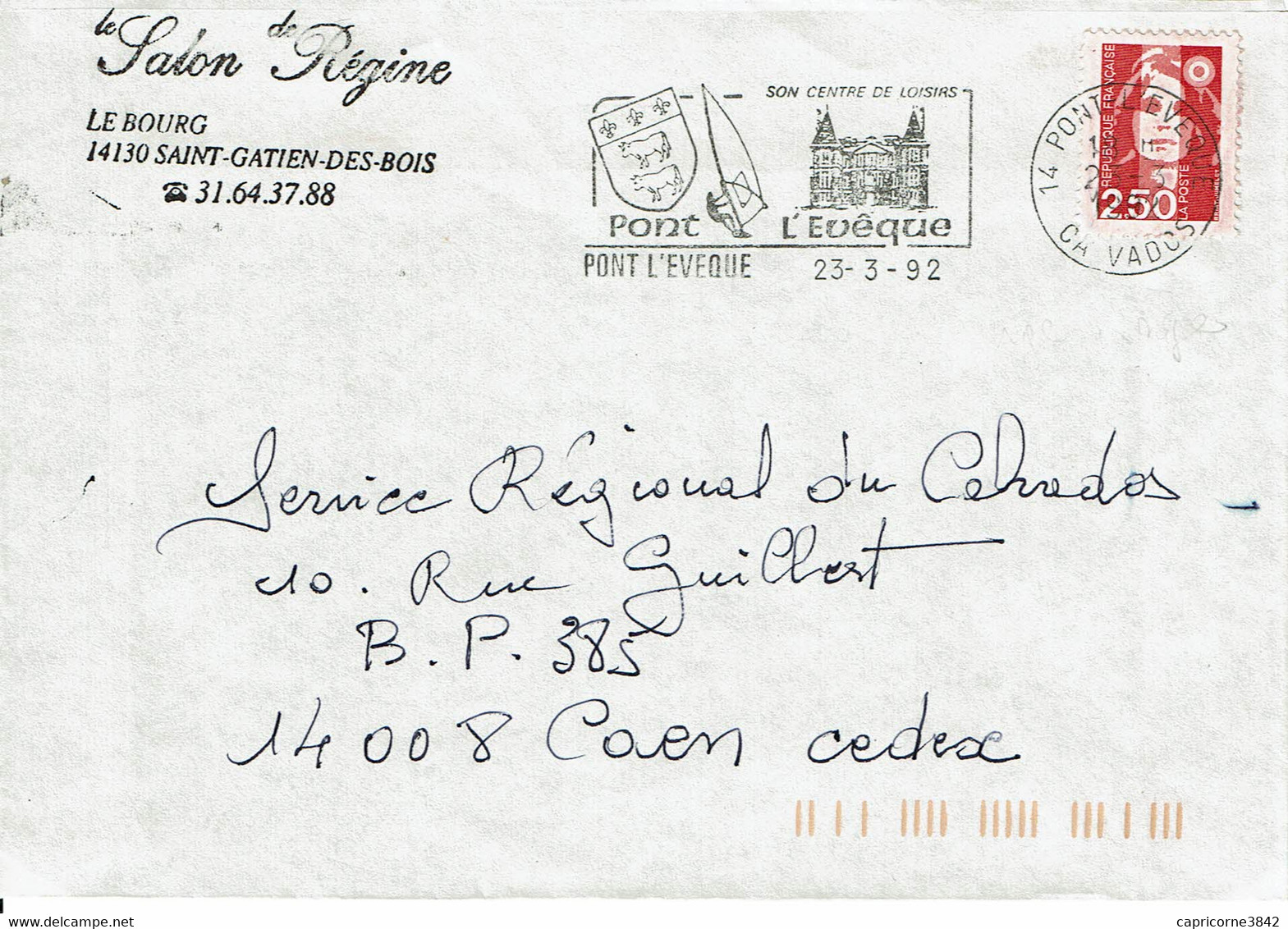 1992 - Marianne De Briat N° 2715 Visage Rose - Storia Postale