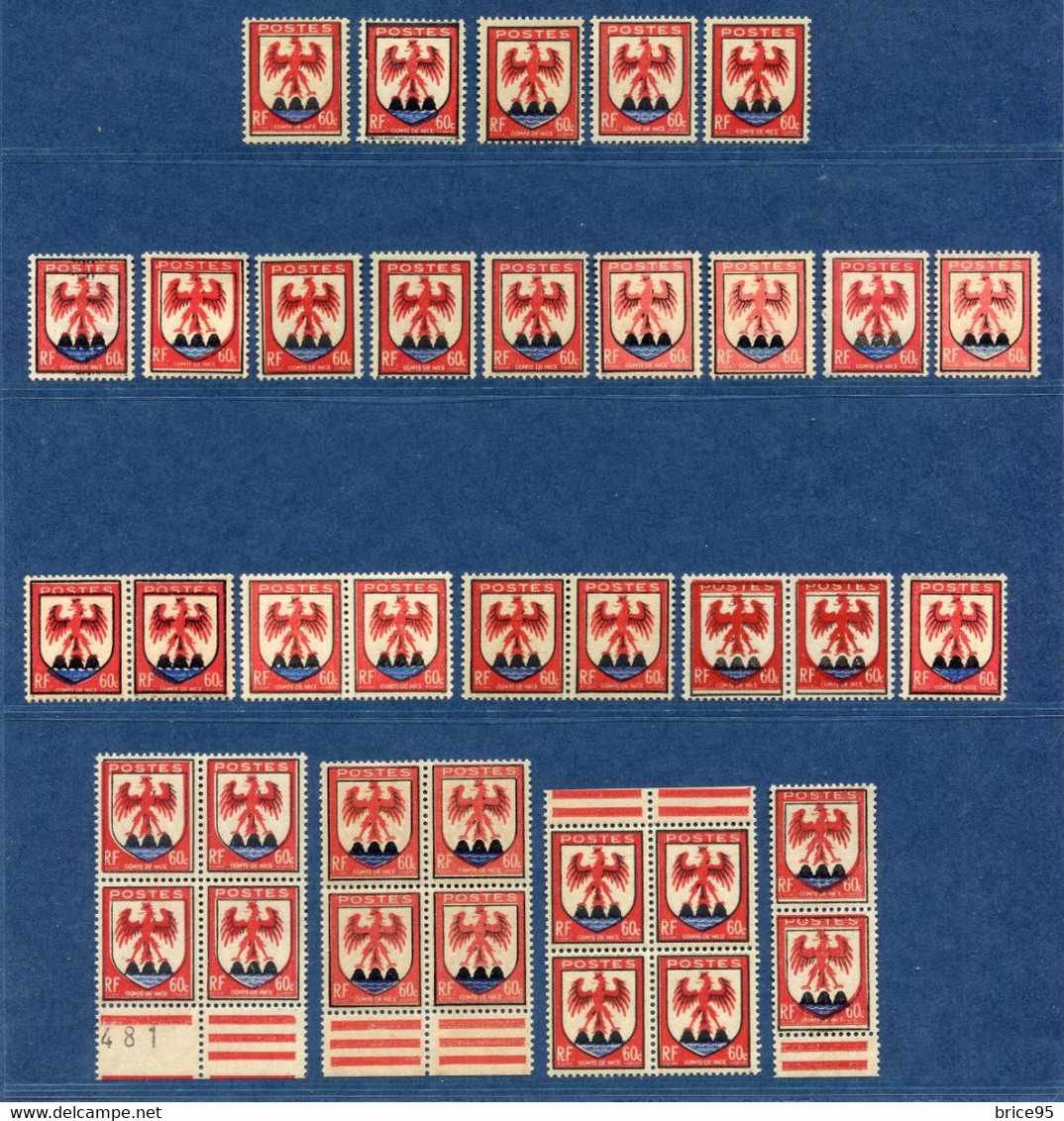 ⭐ France - Variété - YT N° 758 - Couleurs - Pétouilles - Neuf Sans Charnière - 1946 ⭐ - Unused Stamps