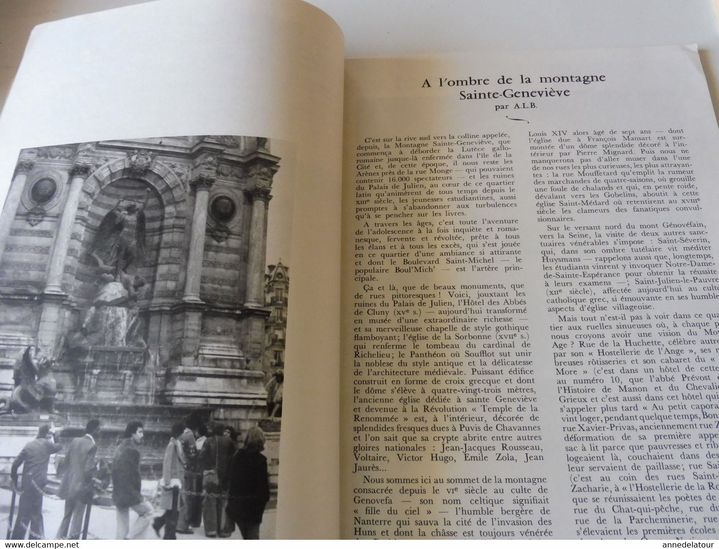 PARIS 1975 LA FRANCE À  TABLE :Vignes du Quartier latin;Maison des Oubliettes;Chemin des Escholiers;Recettes cuisine;Etc