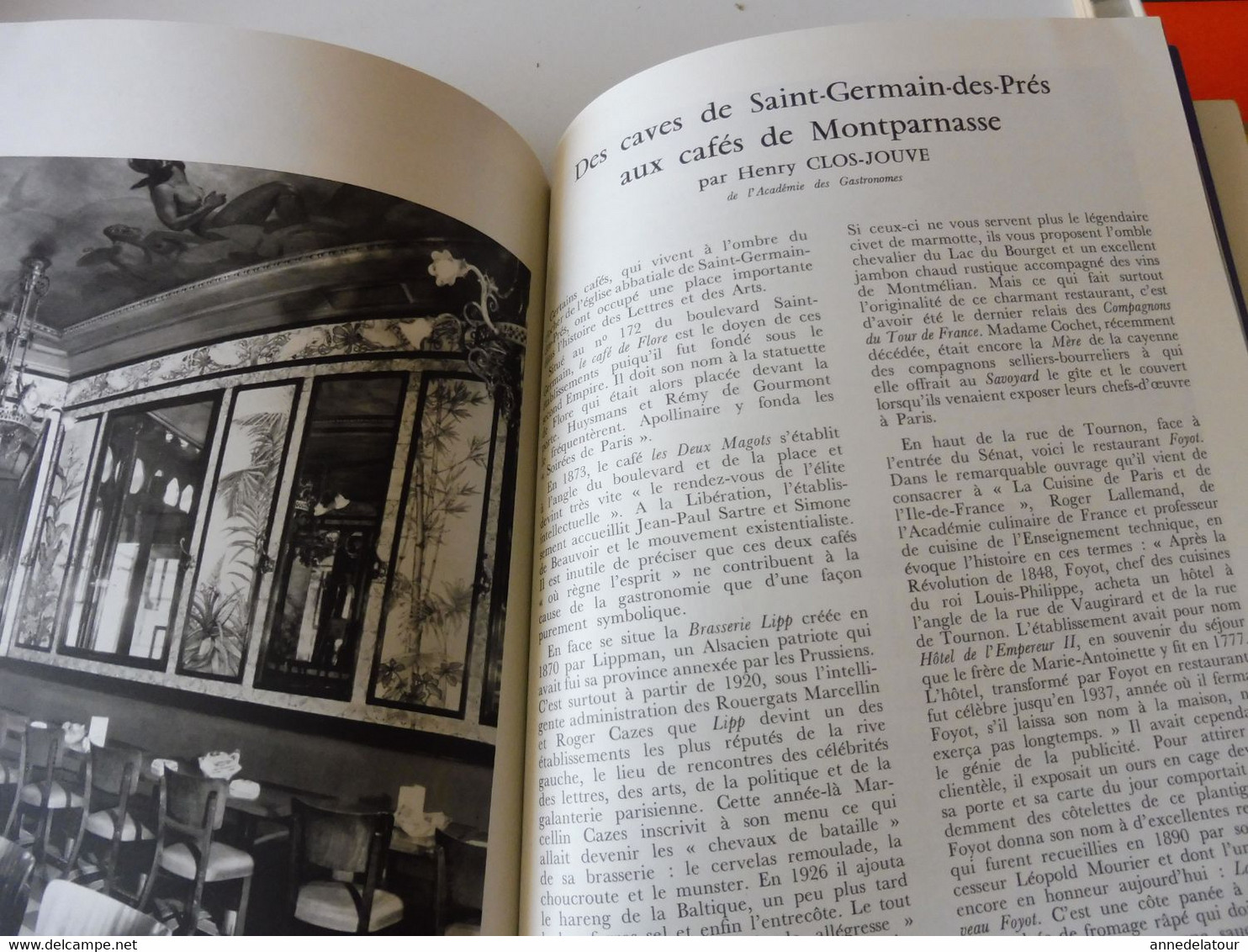 PARIS 1975 LA FRANCE À  TABLE :Flâner du Luxembourg à Montparnasse; Front de Seine à St-Germain des Prés; Les caves ;Etc