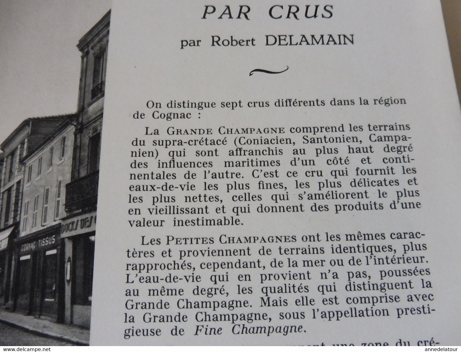 COGNAC 1959  LA FRANCE À  TABLE : Gasronomie; Les recettes culinaires au cognac ; Châtres ; Etc