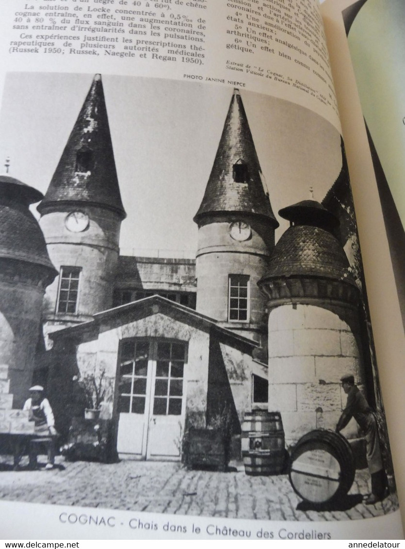 COGNAC 1959  LA FRANCE À  TABLE : Gasronomie; Les recettes culinaires au cognac ; Châtres ; Etc