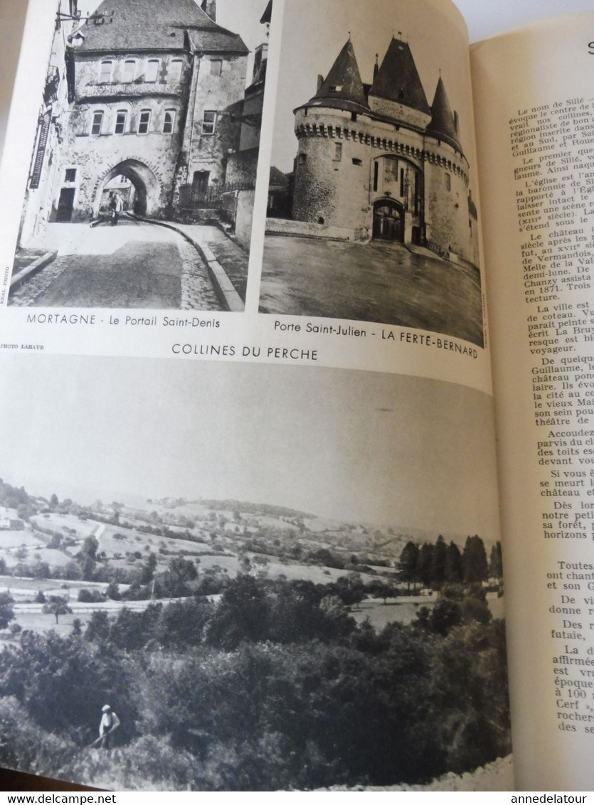 MAINE et PERCHE 1950 LA FRANCE À TABLE : Moulin-l'Evêque:La Flêche;Yvré-l'Evêque; St-Ceneri-le-Gerei; Mortagne;Sillé;Etc