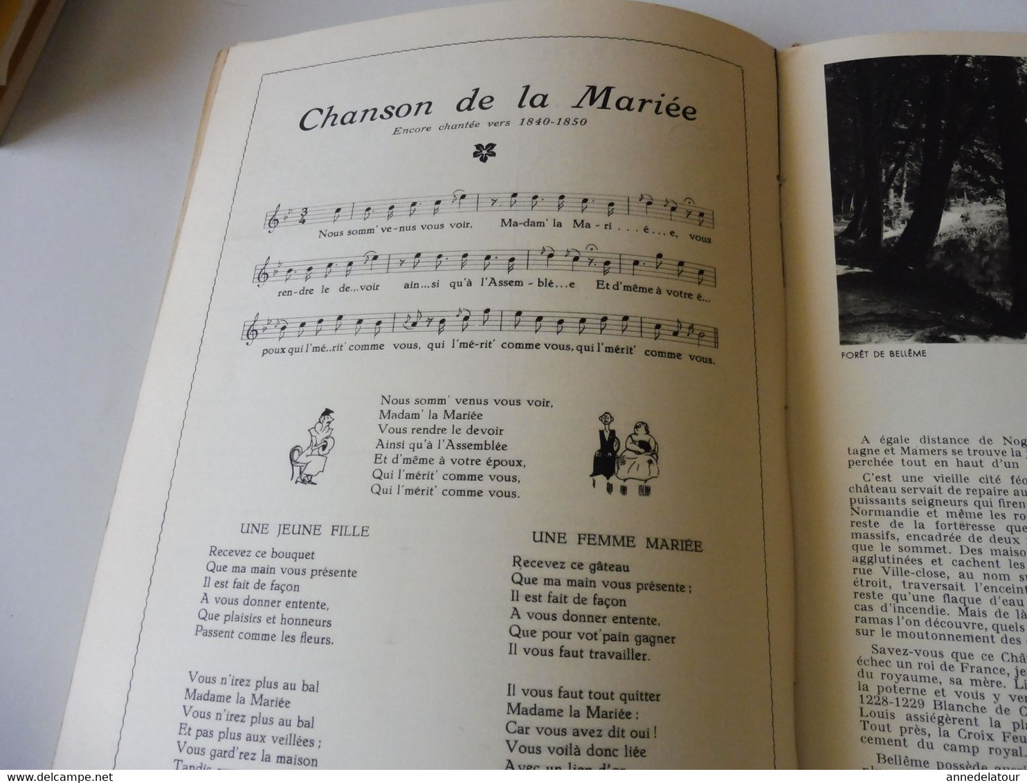 MAINE et PERCHE 1950 LA FRANCE À TABLE : Moulin-l'Evêque:La Flêche;Yvré-l'Evêque; St-Ceneri-le-Gerei; Mortagne;Sillé;Etc