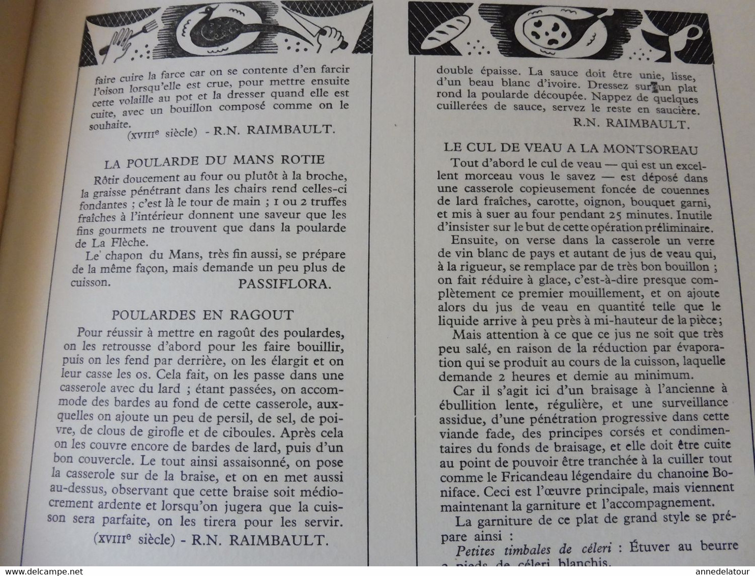 MAINE et PERCHE 1950 LA FRANCE À TABLE : Moulin-l'Evêque:La Flêche;Yvré-l'Evêque; St-Ceneri-le-Gerei; Mortagne;Sillé;Etc