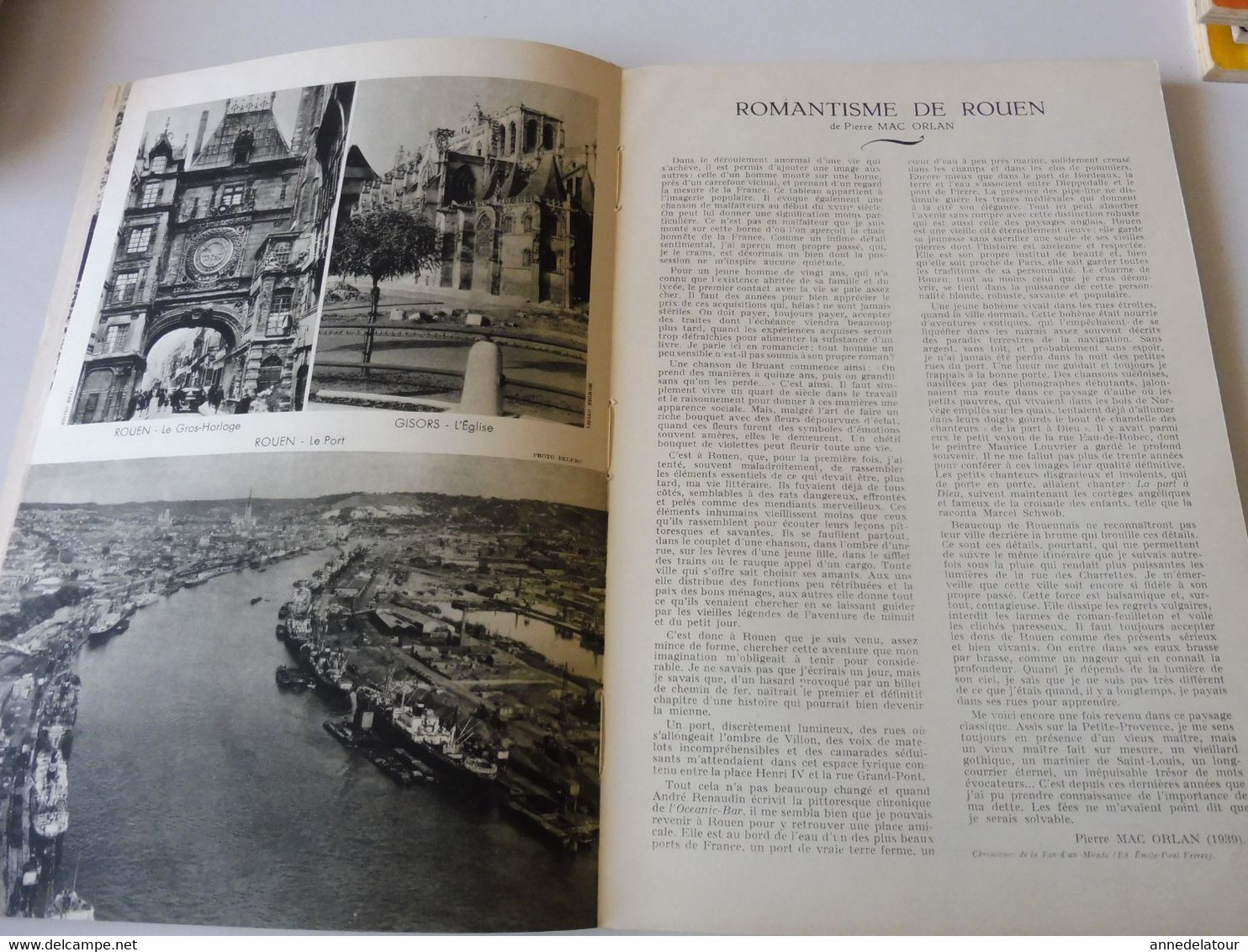 HTE NORMANDIE 1951 LA FRANCE À TABLE:Bénédiction à La St-Pierre-des-Marins; Fécamp;Etretat;Rouen;Le Havre;Le Tréport;Etc