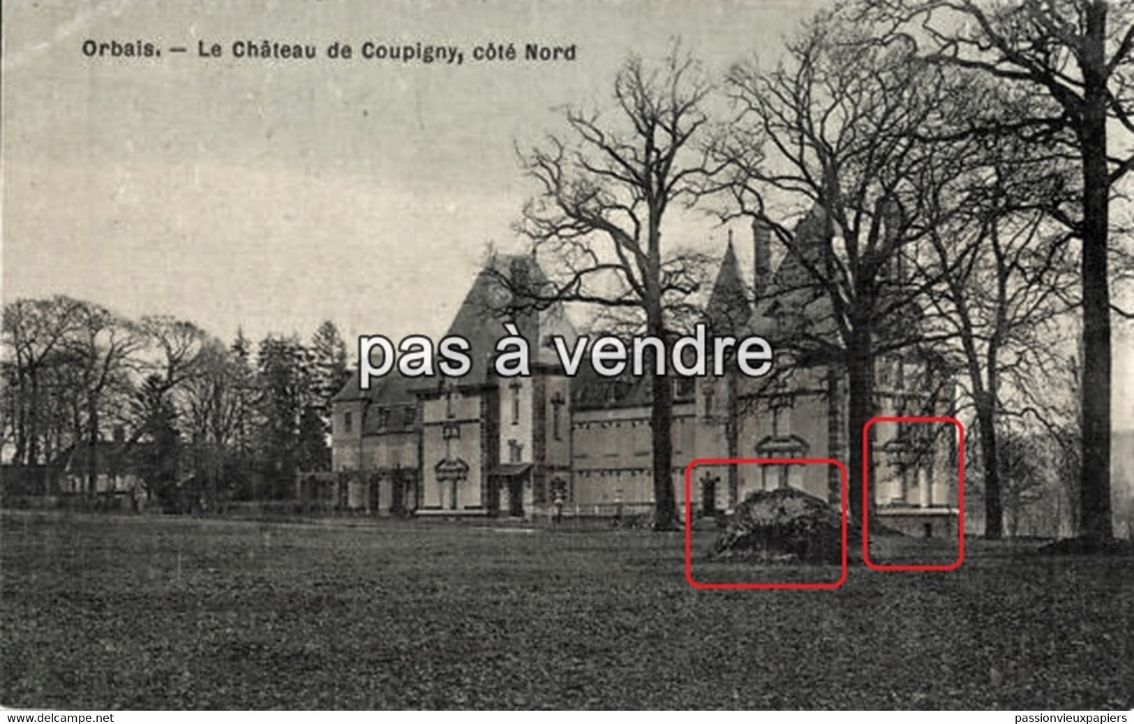 2 CARTES PHOTO ORBAIS L'ABBAYE 1907 CHATEAU DE COUPIGNY Mlle WERKEYN  JEUNE FILLE (ROBE OMBRELLE) - Other & Unclassified