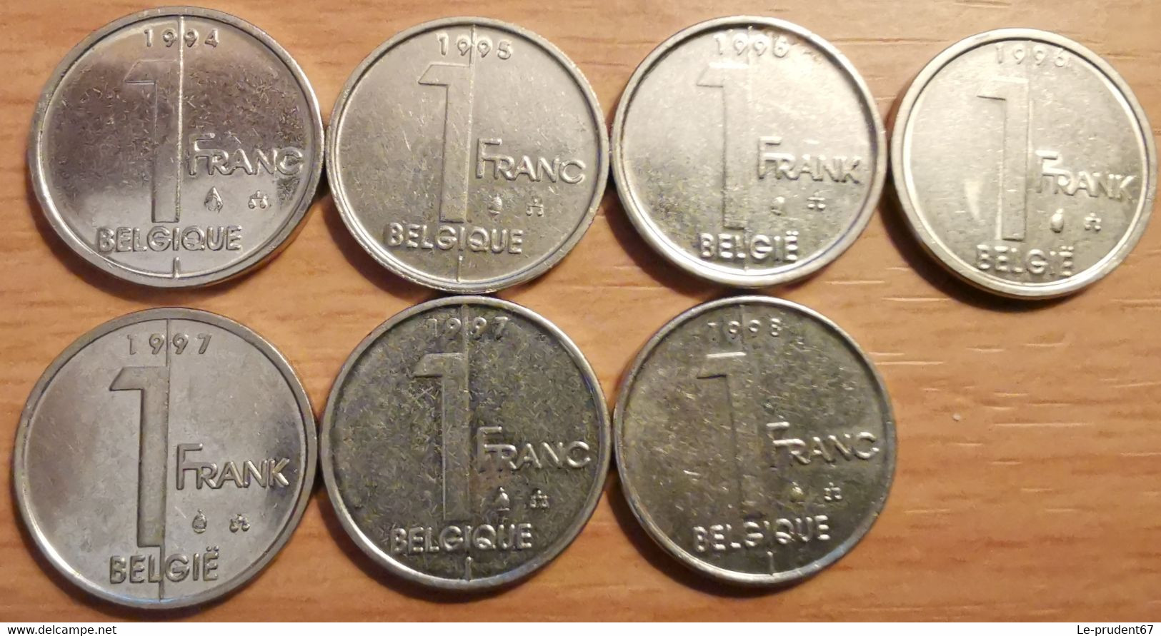 Belgique - 1 Franc - Albert II - Lot De 7 Pièces - Ans 1994,95,96,98,en Français Et Ans 1995,96,97, En Néerlandais - 1 Frank