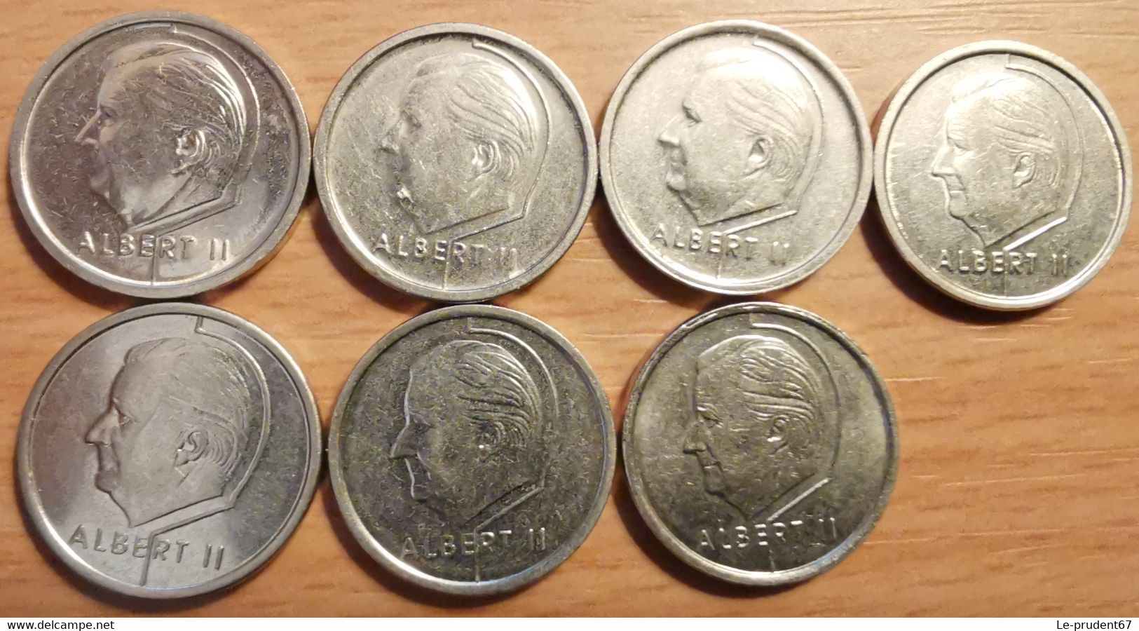 Belgique - 1 Franc - Albert II - Lot De 7 Pièces - Ans 1994,95,96,98,en Français Et Ans 1995,96,97, En Néerlandais - 1 Franc