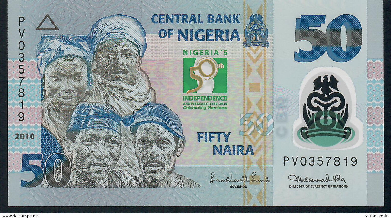 NIGERIA P37  50 NAIRA 2010 #PVCOMMEMORATIVE  UNC. - Nigeria