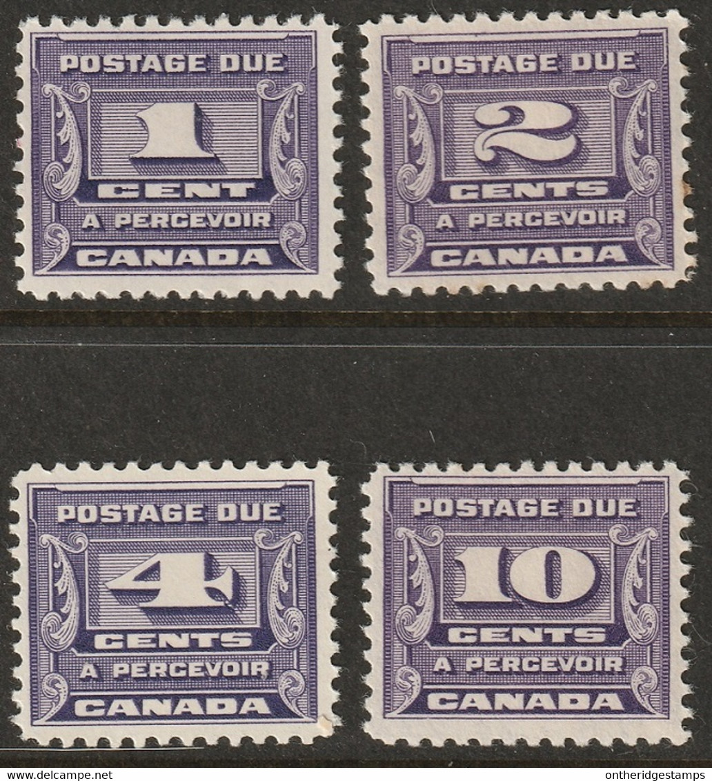 Canada 1933 Sc J11-4 Mi P11-4 Yt T10A-3 Postage Due Set MH* - Strafport