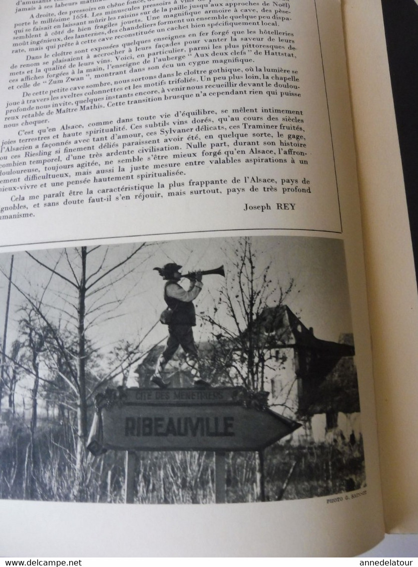 ALSACE 1952 LA FRANCE À TABLE: Hansi, Belfort,Colmar, Ribeauville, Vieil-Armand, Riquewihr, Than,Recettes culinaires;Etc