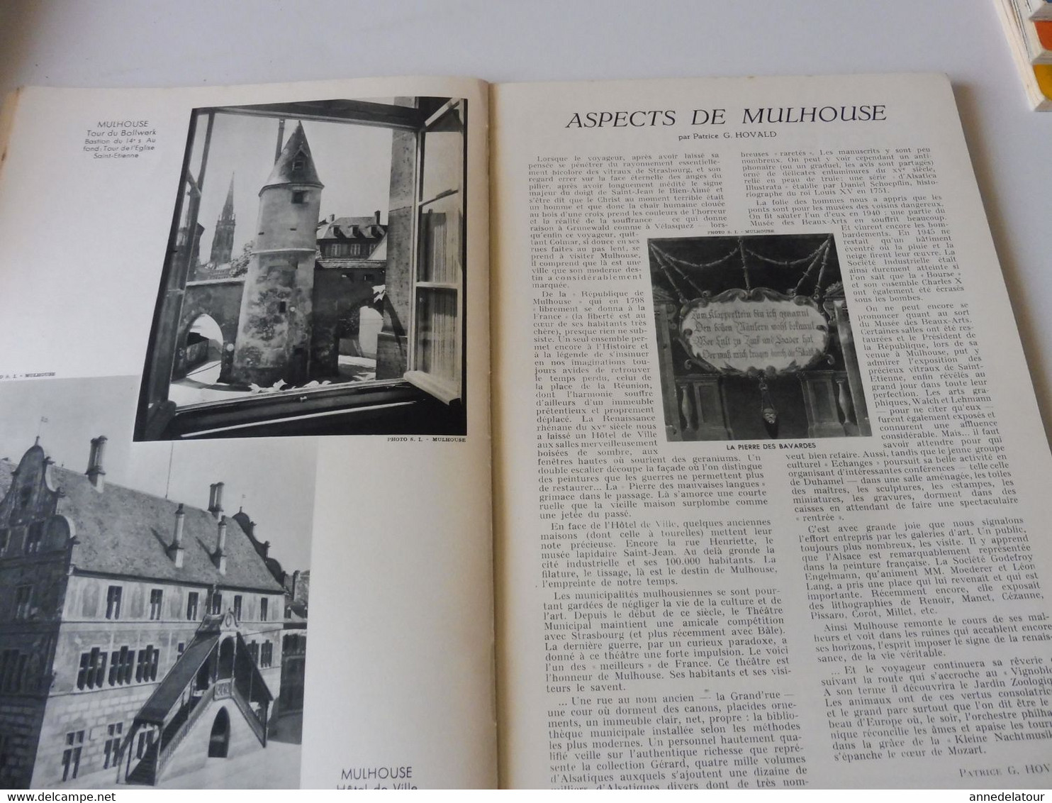 ALSACE 1952 LA FRANCE À TABLE: Hansi, Belfort,Colmar, Ribeauville, Vieil-Armand, Riquewihr, Than,Recettes culinaires;Etc