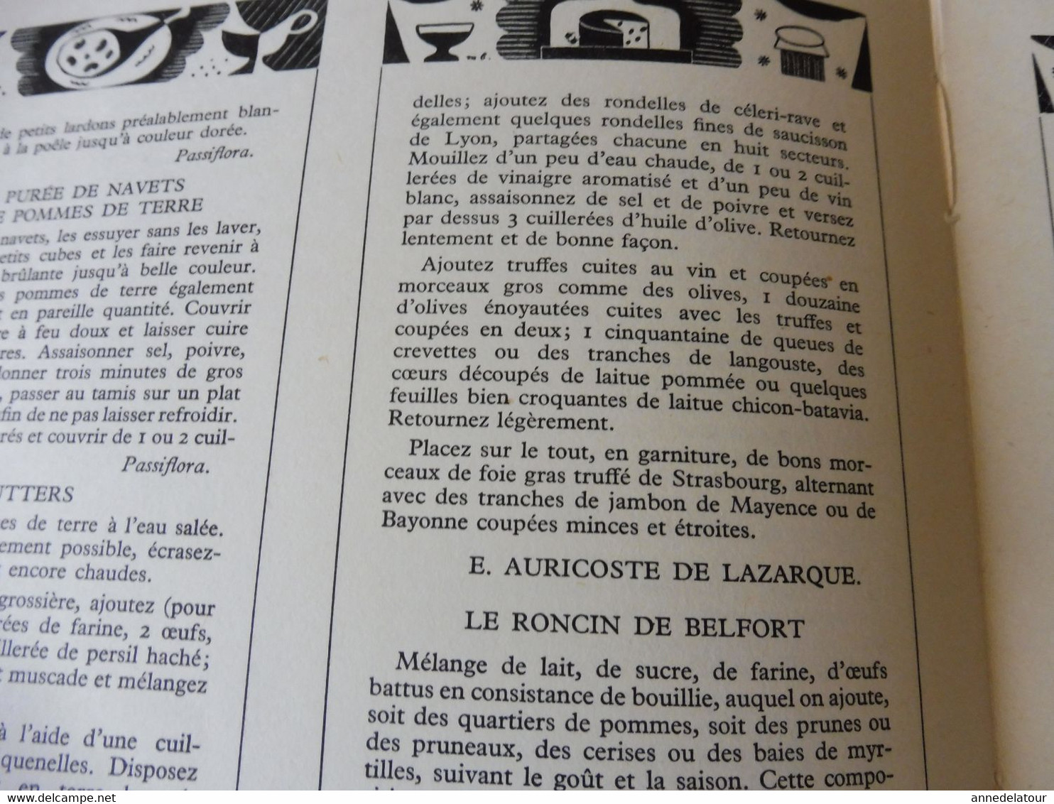 ALSACE 1952 LA FRANCE À TABLE: Hansi, Belfort,Colmar, Ribeauville, Vieil-Armand, Riquewihr, Than,Recettes culinaires;Etc