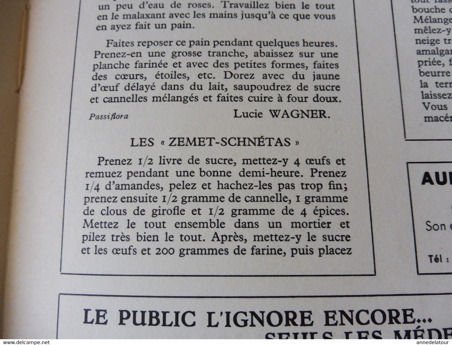 ALSACE 1952 LA FRANCE À TABLE: Hansi, Belfort,Colmar, Ribeauville, Vieil-Armand, Riquewihr, Than,Recettes culinaires;Etc