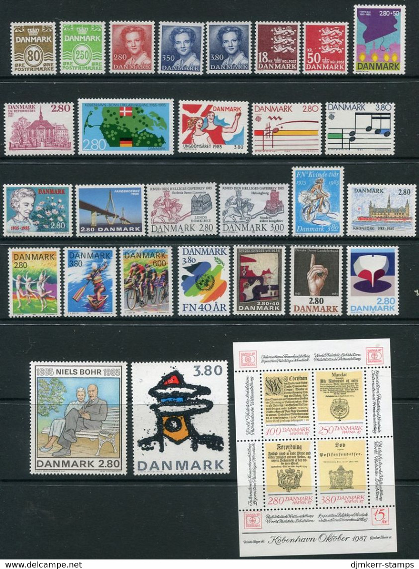 DENMARK 1985 Complete Issues MNH / **.  Michel 821-52 - Neufs