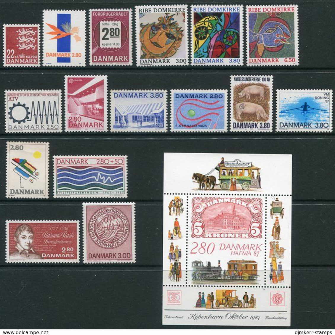 DENMARK 1987 Complete Issues MNH / **.  Michel 888-904 - Neufs
