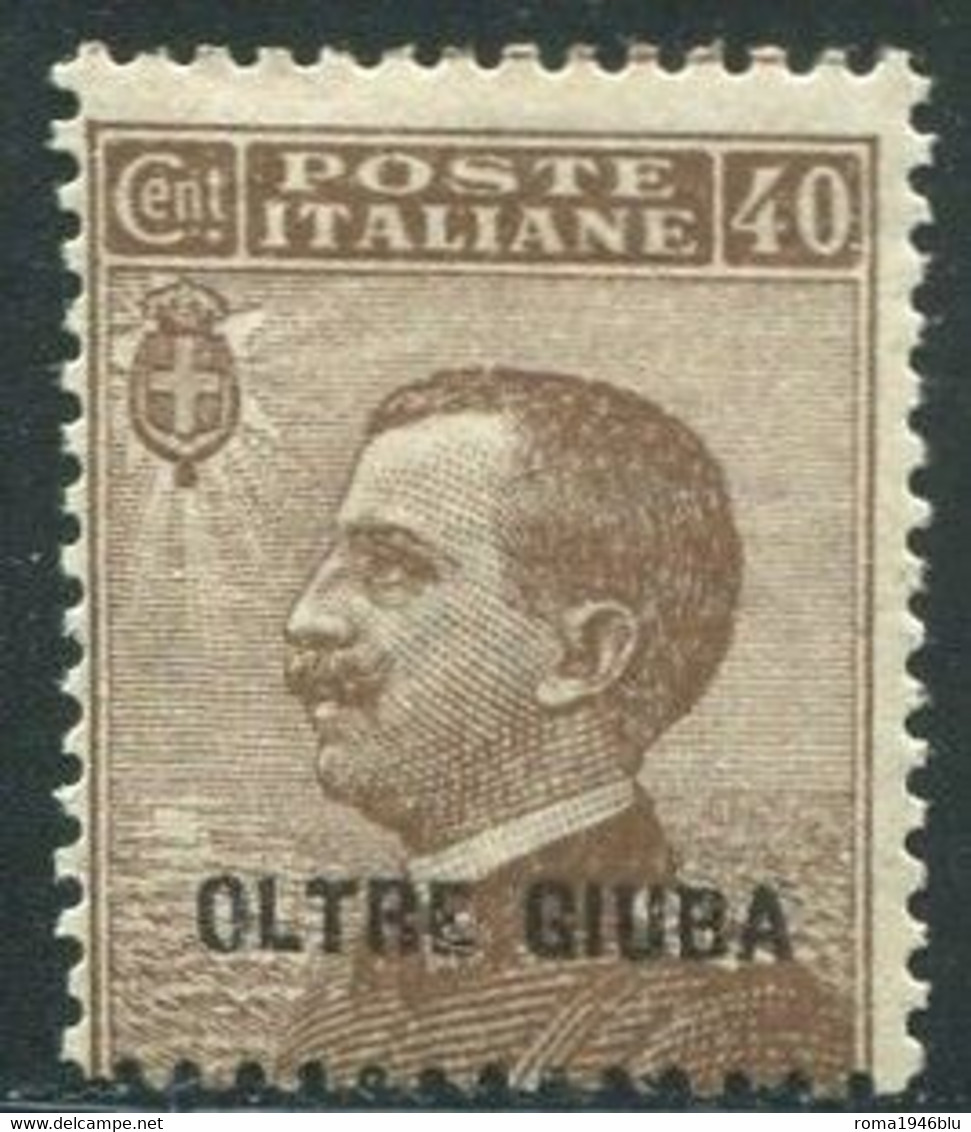 OLTRE GIUBA 1925 SOP.TI "OLTRE GIUBA" 40 C. * GOMMA ORIGINALE - Oltre Giuba