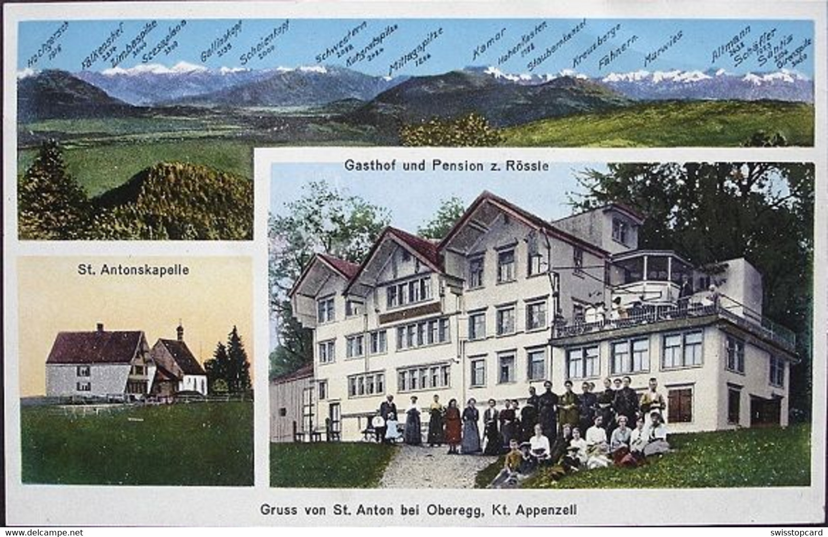 Gruss Von ST. ANTON Bei OBEREGG Gasthof Und Pension Z. Rössle - Oberegg