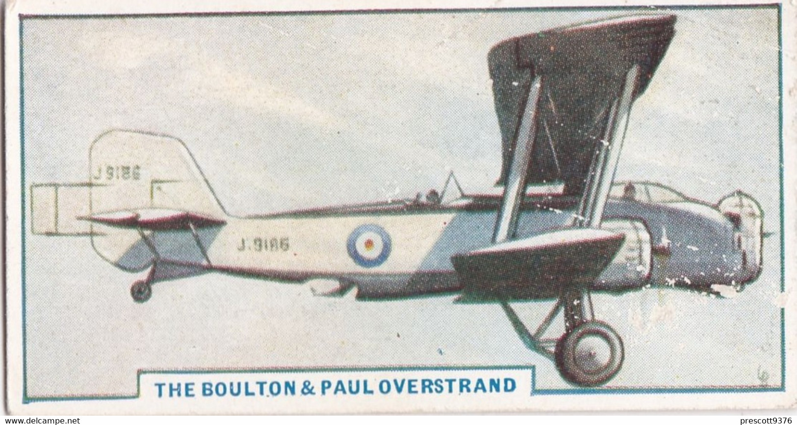 4 Boulton & Paul Overstrand - Aircraft Series 1938 - Godfrey Phillips Cigarette Card - Original - Military - Travel - Phillips / BDV