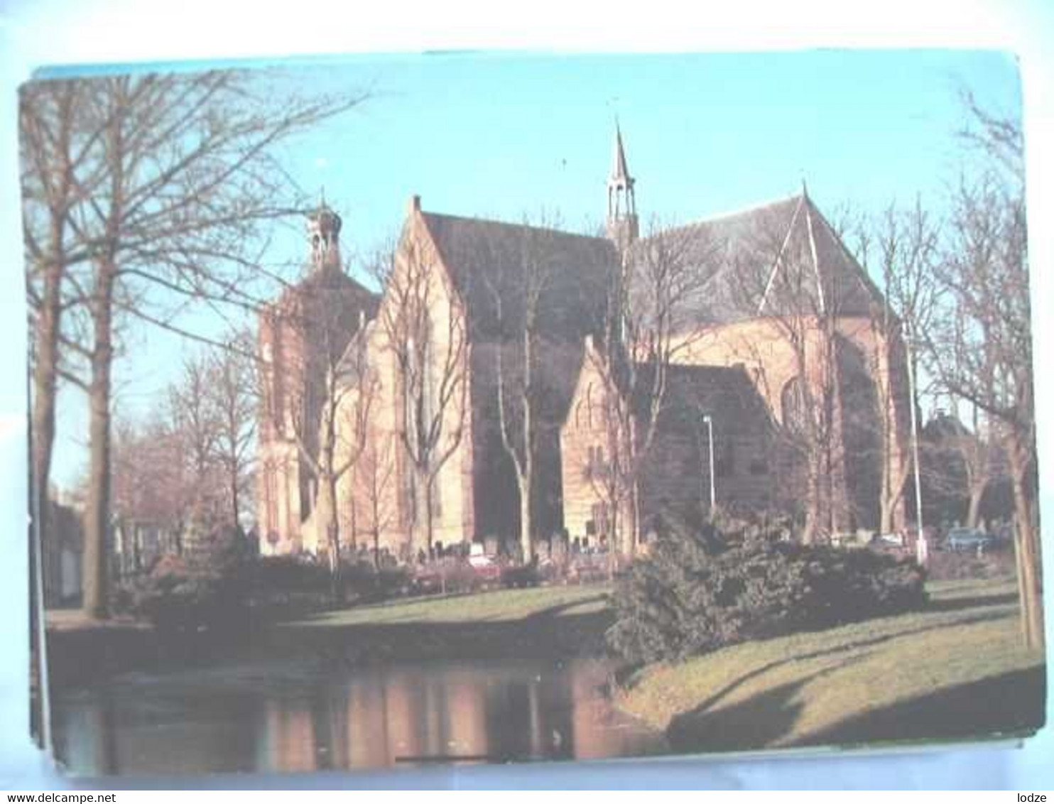 Nederland Holland Pays Bas Workum Met Grote Kerk En Gracht - Workum