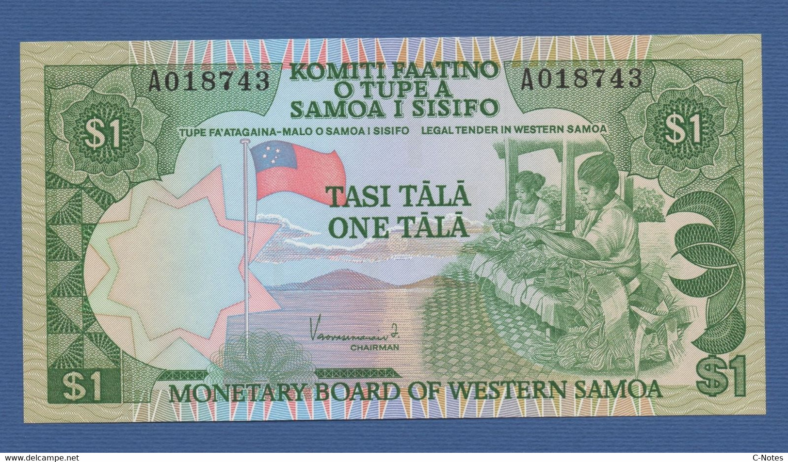 SAMOA - P.19 – 1 TALA ND (1980) UNC Serie A018743 - Samoa