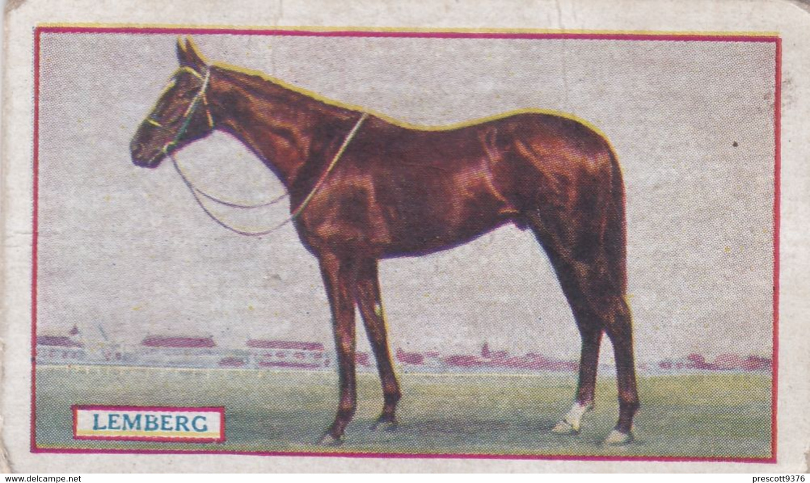 15 Lemberg 1910  - Derby Winners & Jockeys 1923 - Godfrey Phillips Cigarette Card - Original - Sport - Horses - Racing - Phillips / BDV