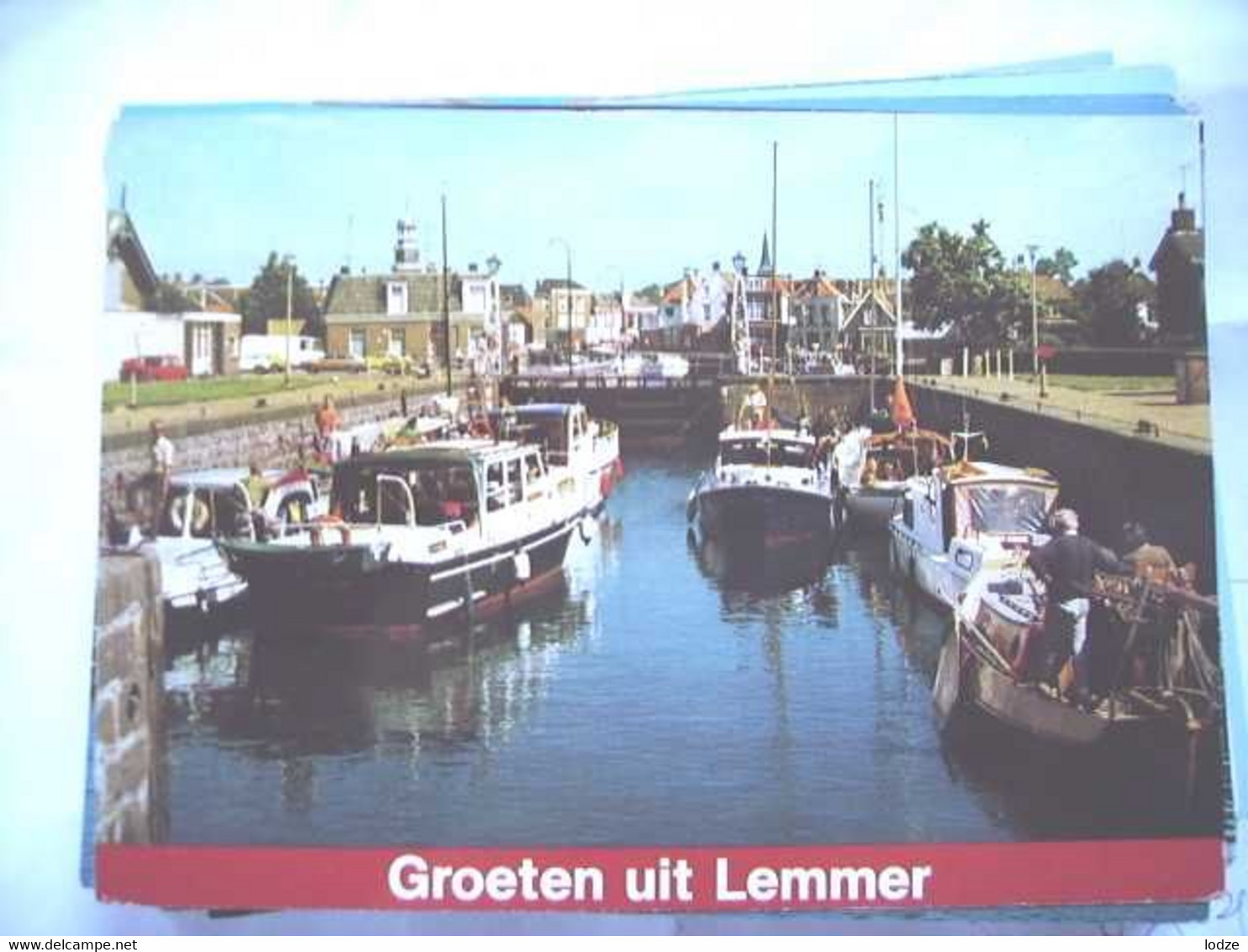 Nederland Holland Pays Bas Lemmer Met Boten In De Sluis - Lemmer