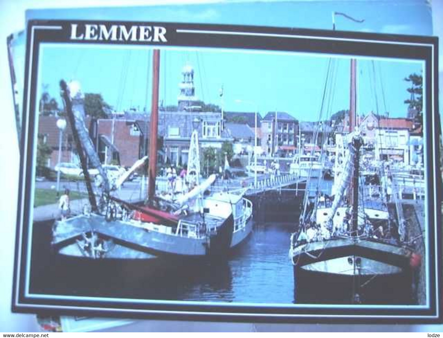 Nederland Holland Pays Bas Lemmer Panorama Met Boten En Dorp - Lemmer