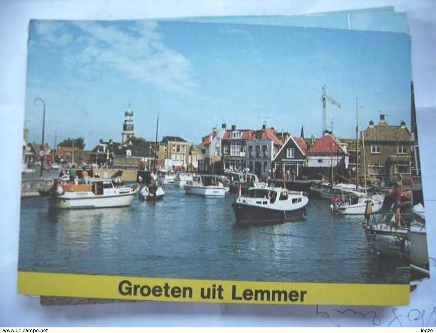 Nederland Holland Pays Bas Lemmer Met Dorp En Boten - Lemmer