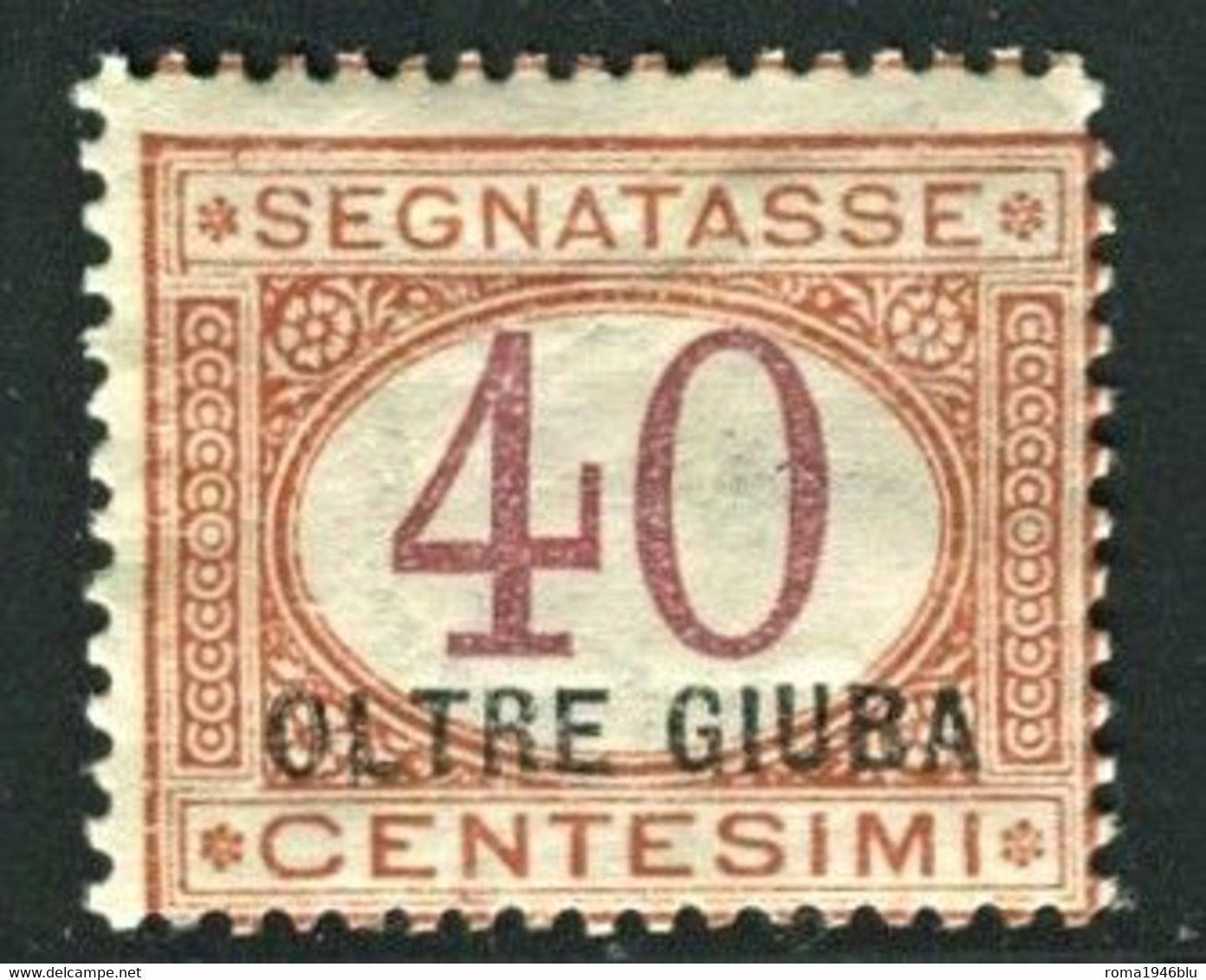 OLTRE GIUBA 1925 SEGNATASSE 40 C. * GOMMA ORIGINALE - Oltre Giuba