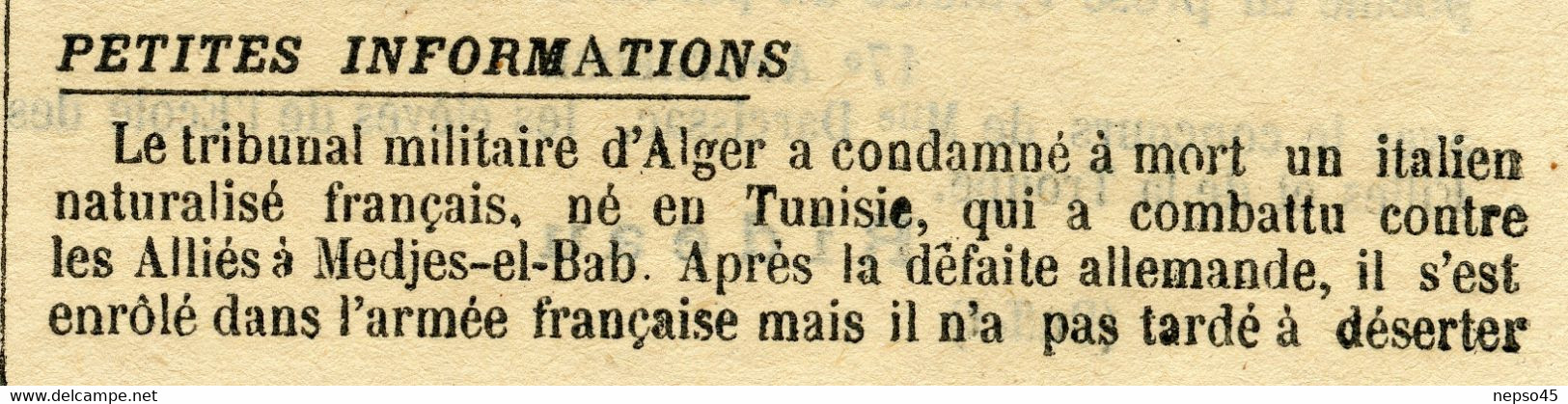 période Jean Rapenne Gouverneur Guyane 1944.imprimerie du Gouvernement.Cayenne.journal Le-Radio-Presse N° 85