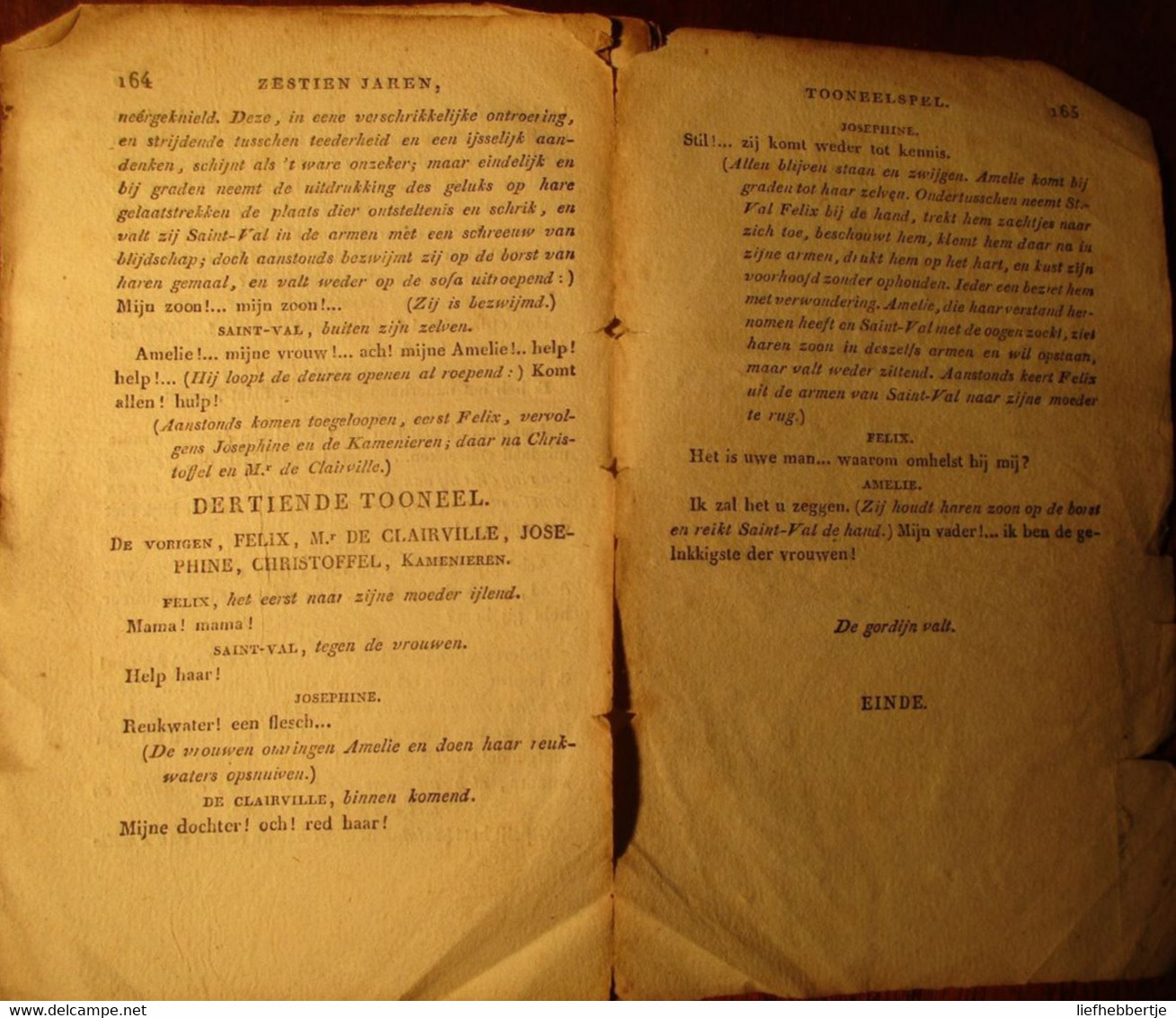 Zestien Jaren, Of De Brandstichters - Toneel - Vert. Door F. De Vos - Uitg. Te Gent Bij Vanderhaeghe-Maya - 1833 - Antiquariat