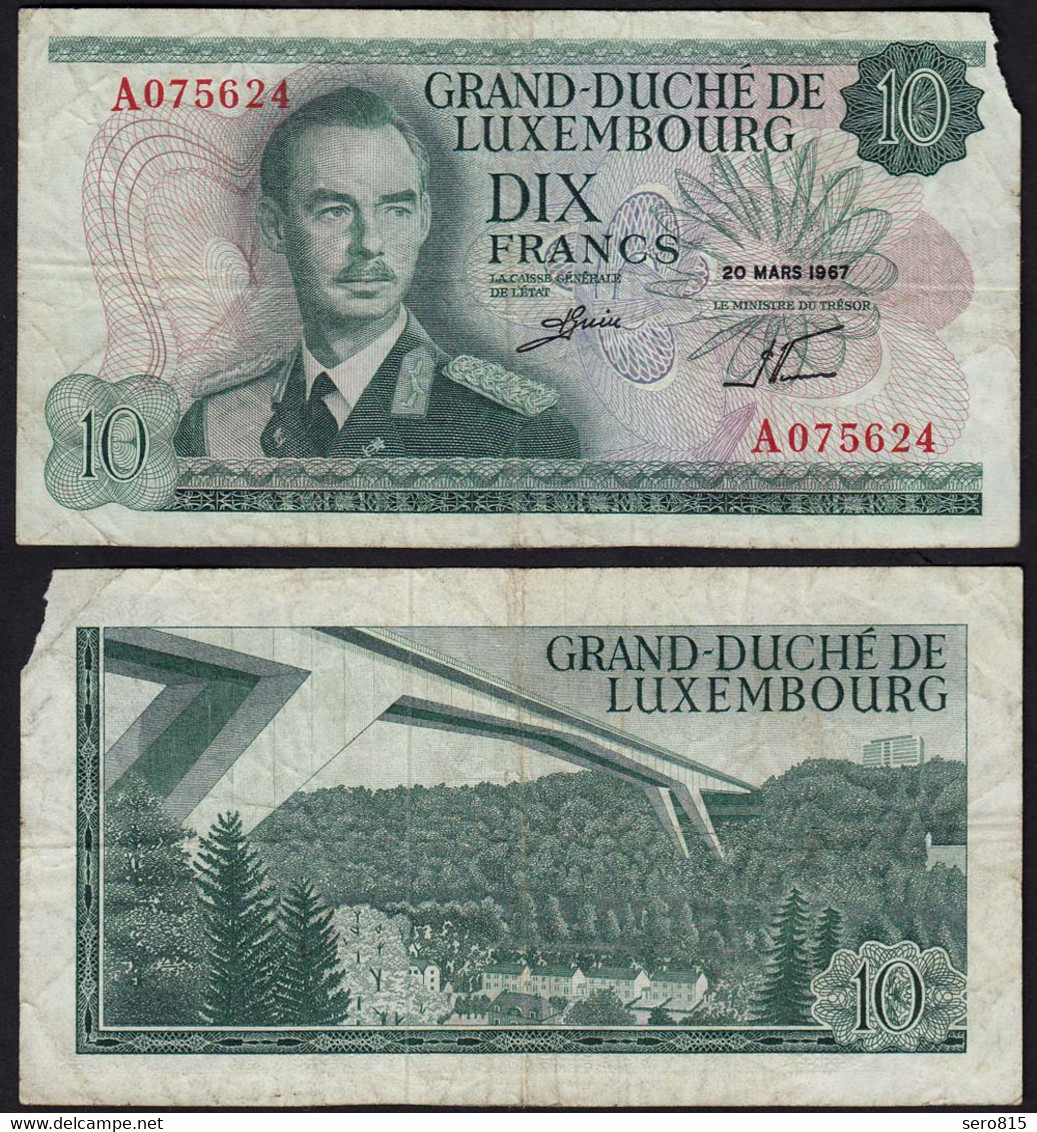 Luxemburg - Luxembourg 10 Francs Banknoten 1967 Pick 53 G (6)    (14923 - Luxemburg