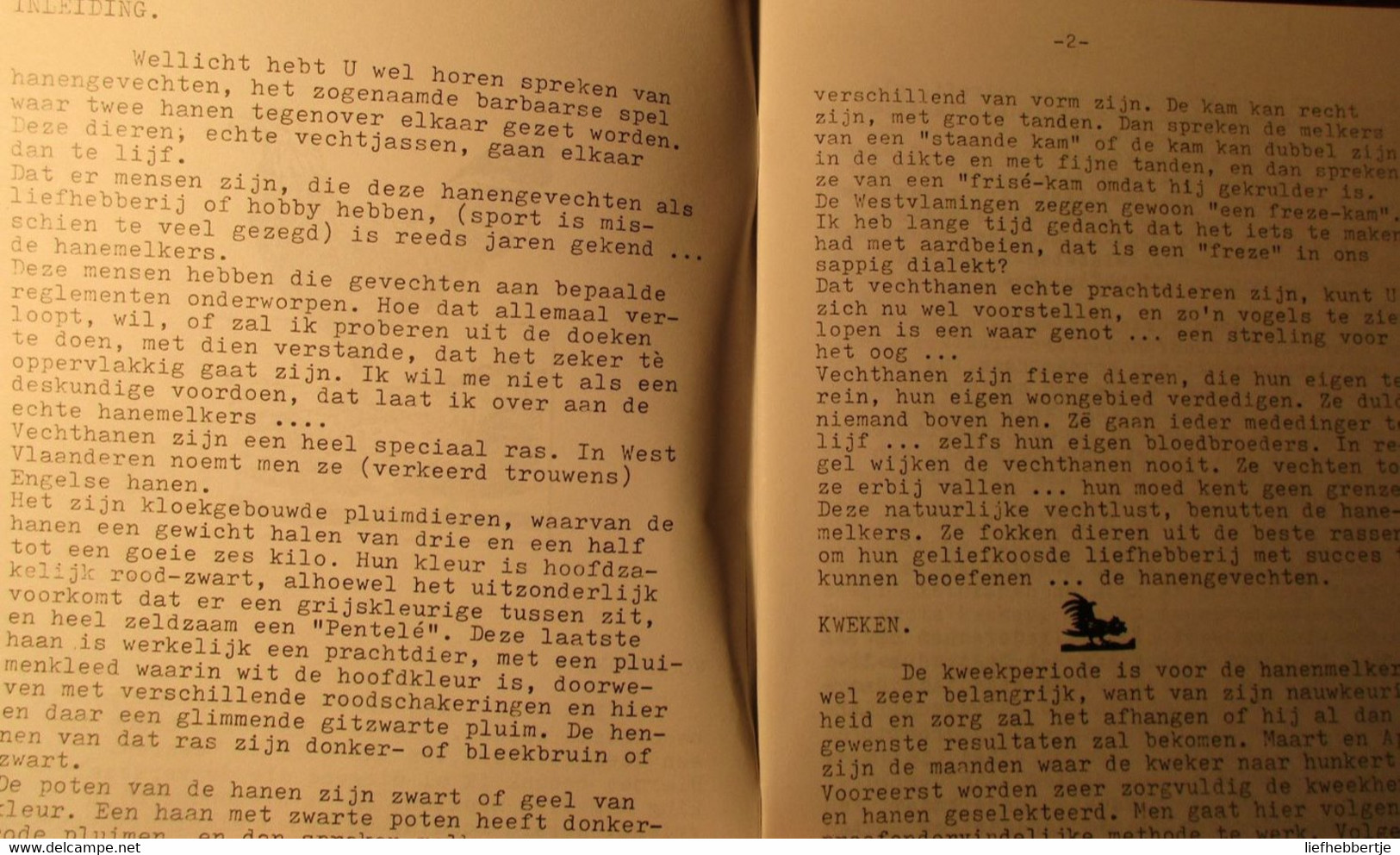 Sport, Spel, Of ...? - Door Jerome Clinckemaillie - Hanengevechten - Vogels - - Autres & Non Classés