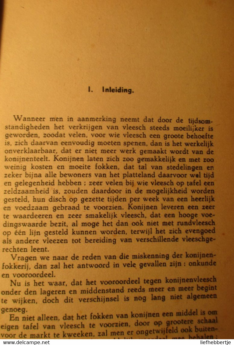 De Konijnenteelt - Verzorging En Verpleging Van Het Konijn - Door J. Beekman - Autres & Non Classés