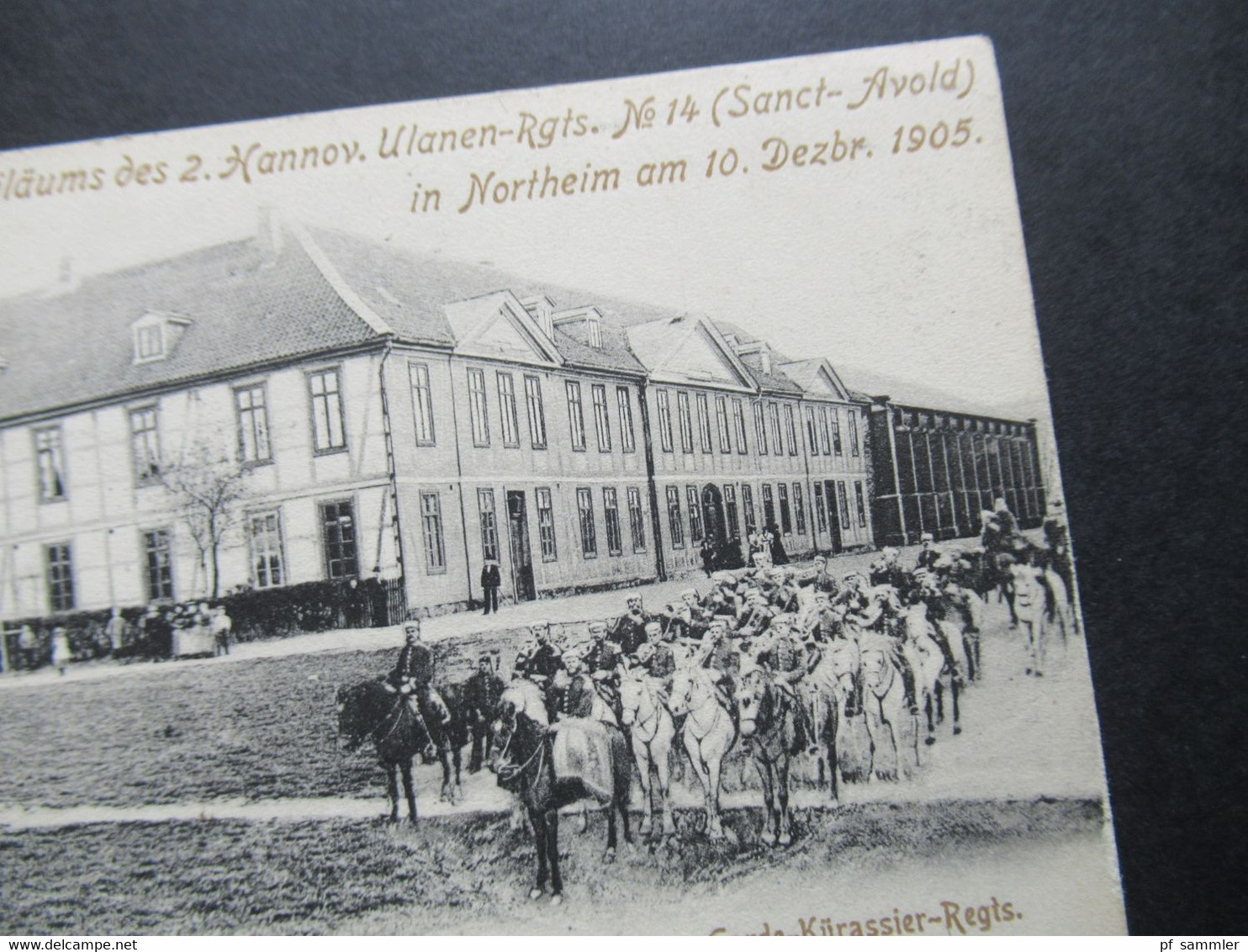 AK 1905 Northeim Kaserne Und Trompetercorps Des Ehemalig. Hannover Garde Kürassier Regts. 100 Jähr. Jubiläum Ulanen Rgt - Northeim