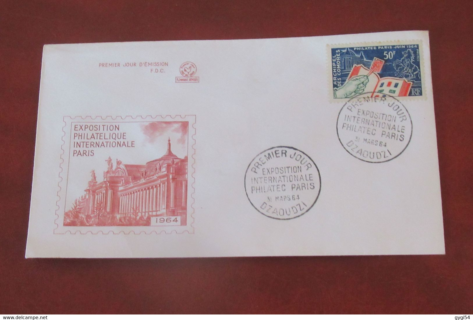 ARCHIPEL Des COMORES 1964 Enveloppe FDC 1er Jour  PHILATEC 1964 DZAOUDZI 31 MARS 64 - Cartas & Documentos