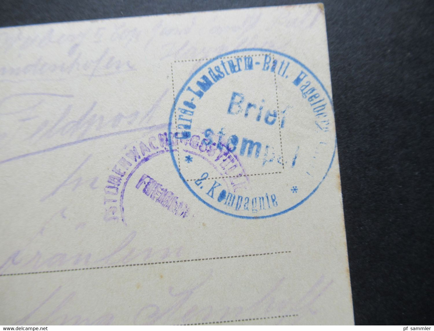 1917 Feldpost AK 1.WK Elsass Diedenhofen Maximilianstraße Mit Husarenkasino Verschiedene FP Stempel Z.B. L1 Geprüft. - Elsass