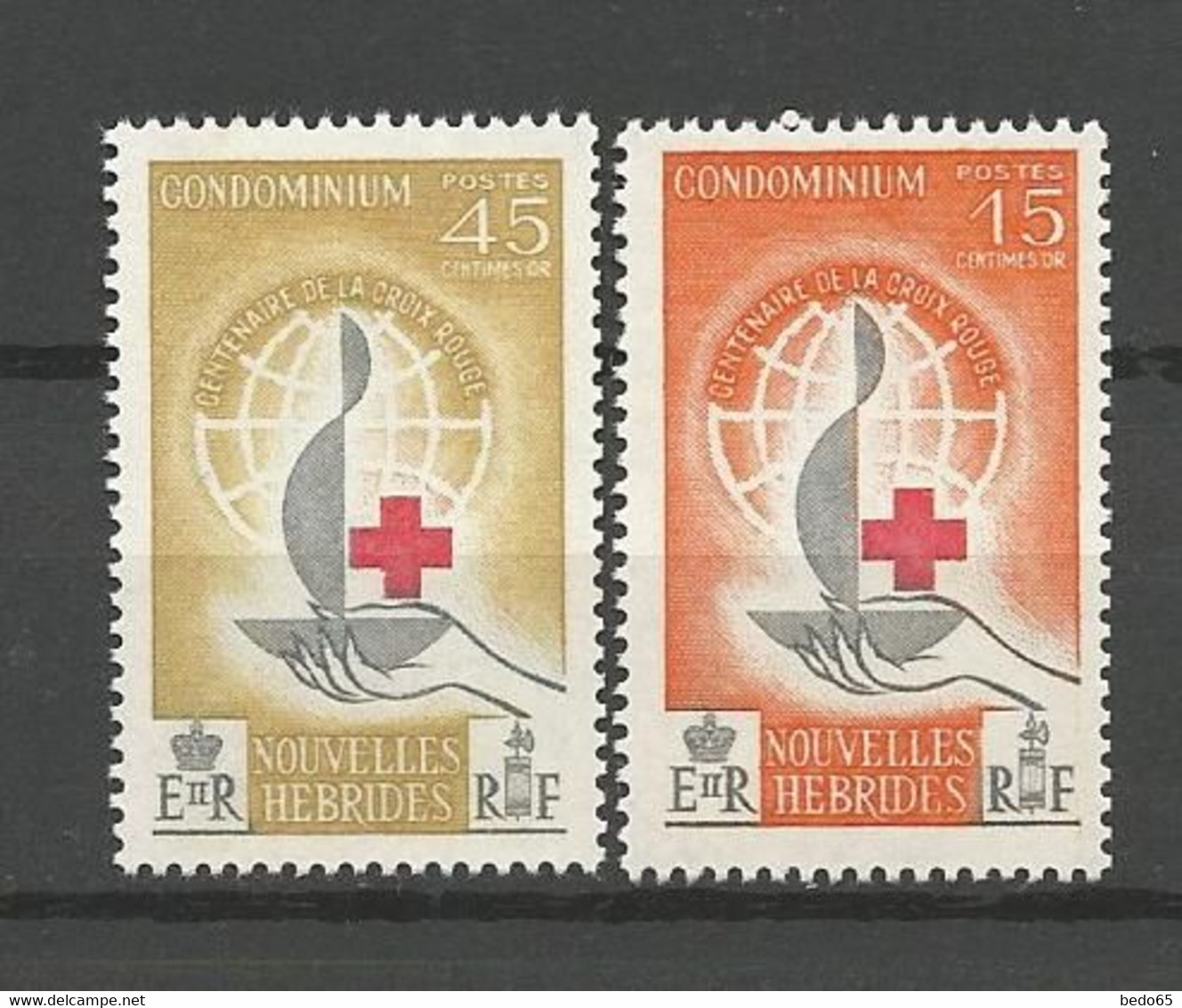 NOUVELLES-HEBRIDES  N° 199 Ret 200 NEUF* TRACE DE  CHARNIERE / MH - Unused Stamps