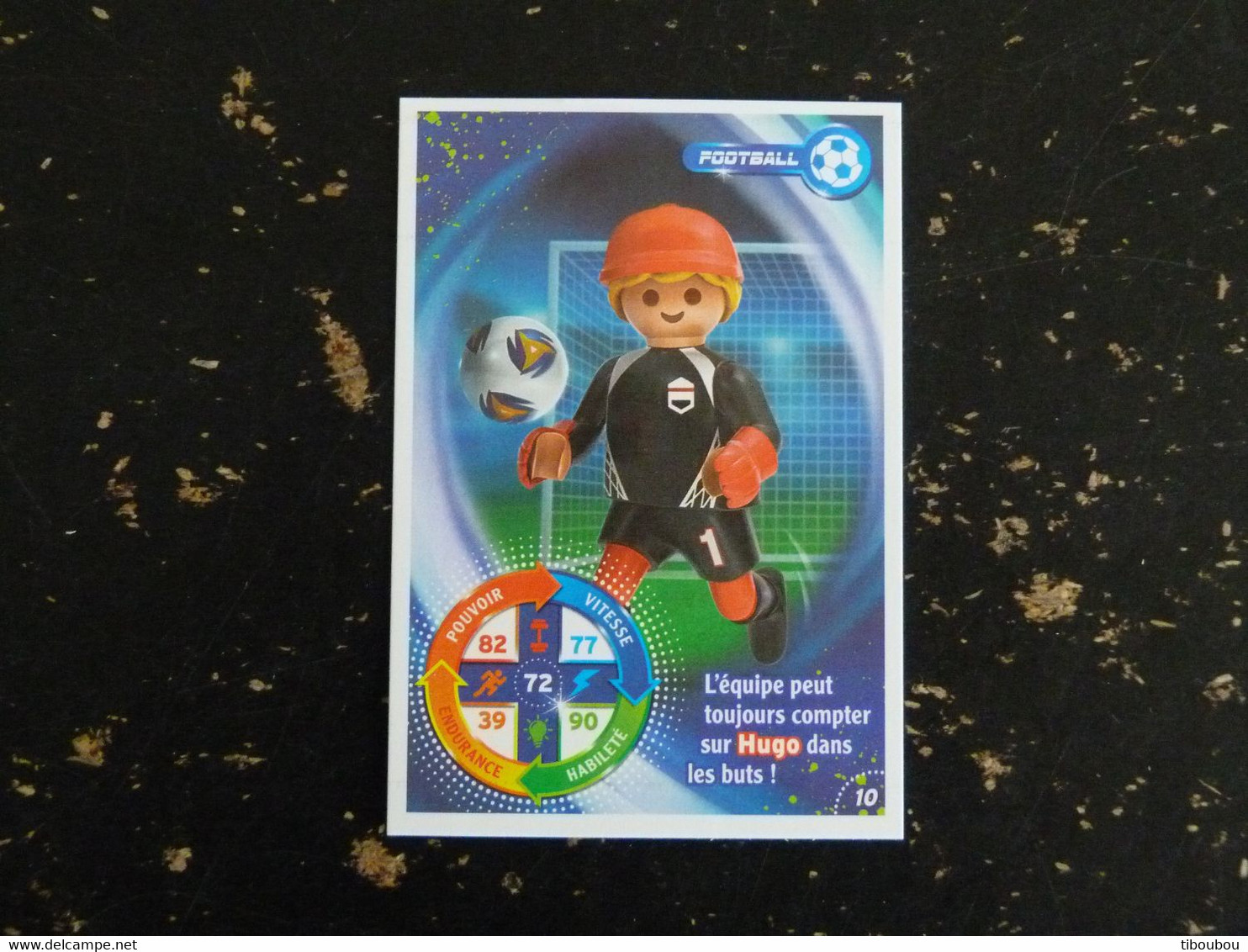 CARTE CARREFOUR PLAYMOBIL N° 10 - FOOTBALL GARDIEN DE BUT - Andere & Zonder Classificatie