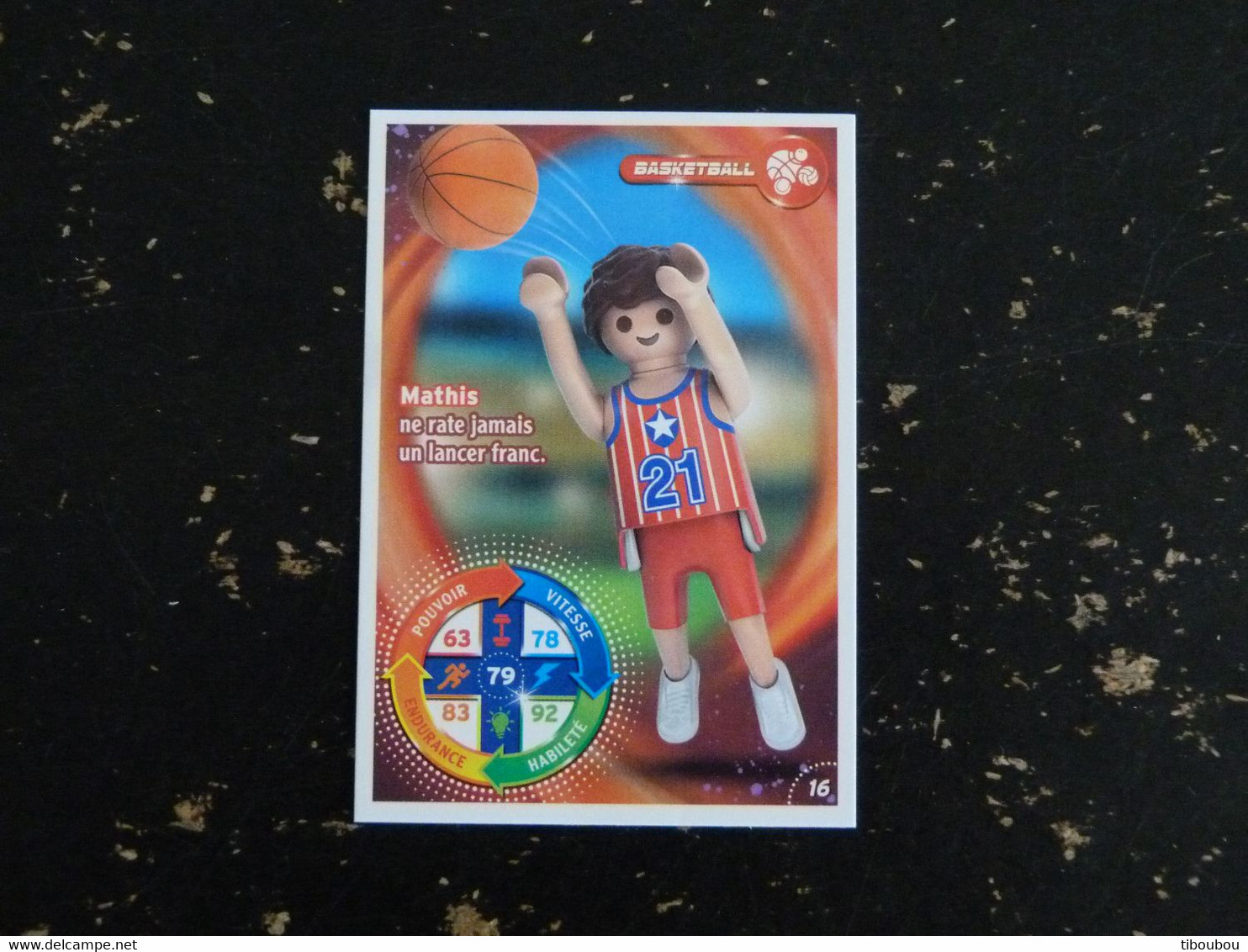 CARTE CARREFOUR PLAYMOBIL N° 16 - BASKET BALL - Autres & Non Classés