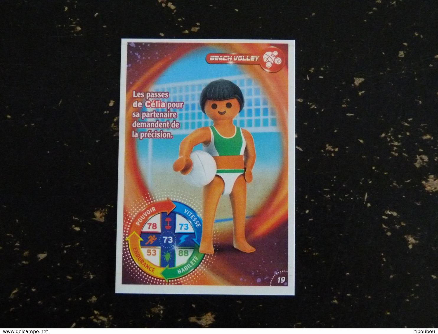 CARTE CARREFOUR PLAYMOBIL N° 19 - BEACH VOLLEY - Andere & Zonder Classificatie