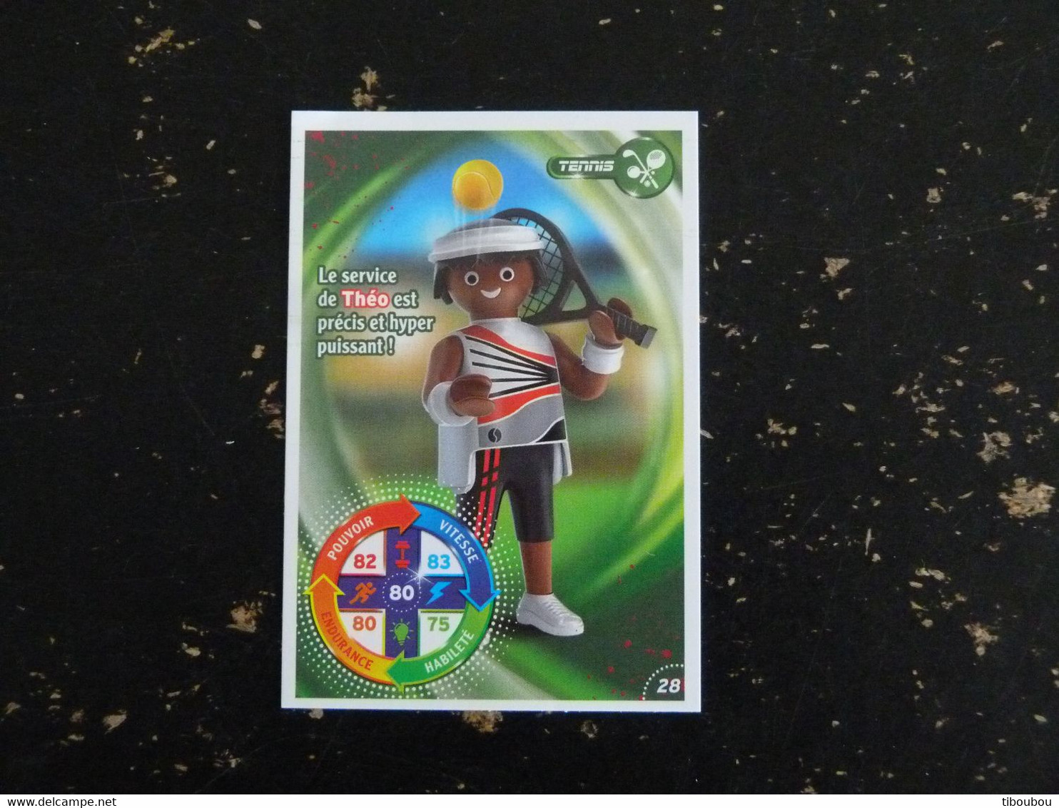 CARTE CARREFOUR PLAYMOBIL N° 28 - TENNIS - Other & Unclassified