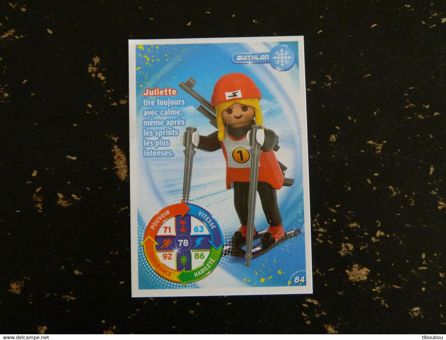 CARTE CARREFOUR PLAYMOBIL N° 84 - BIATHLON SKI - Autres & Non Classés