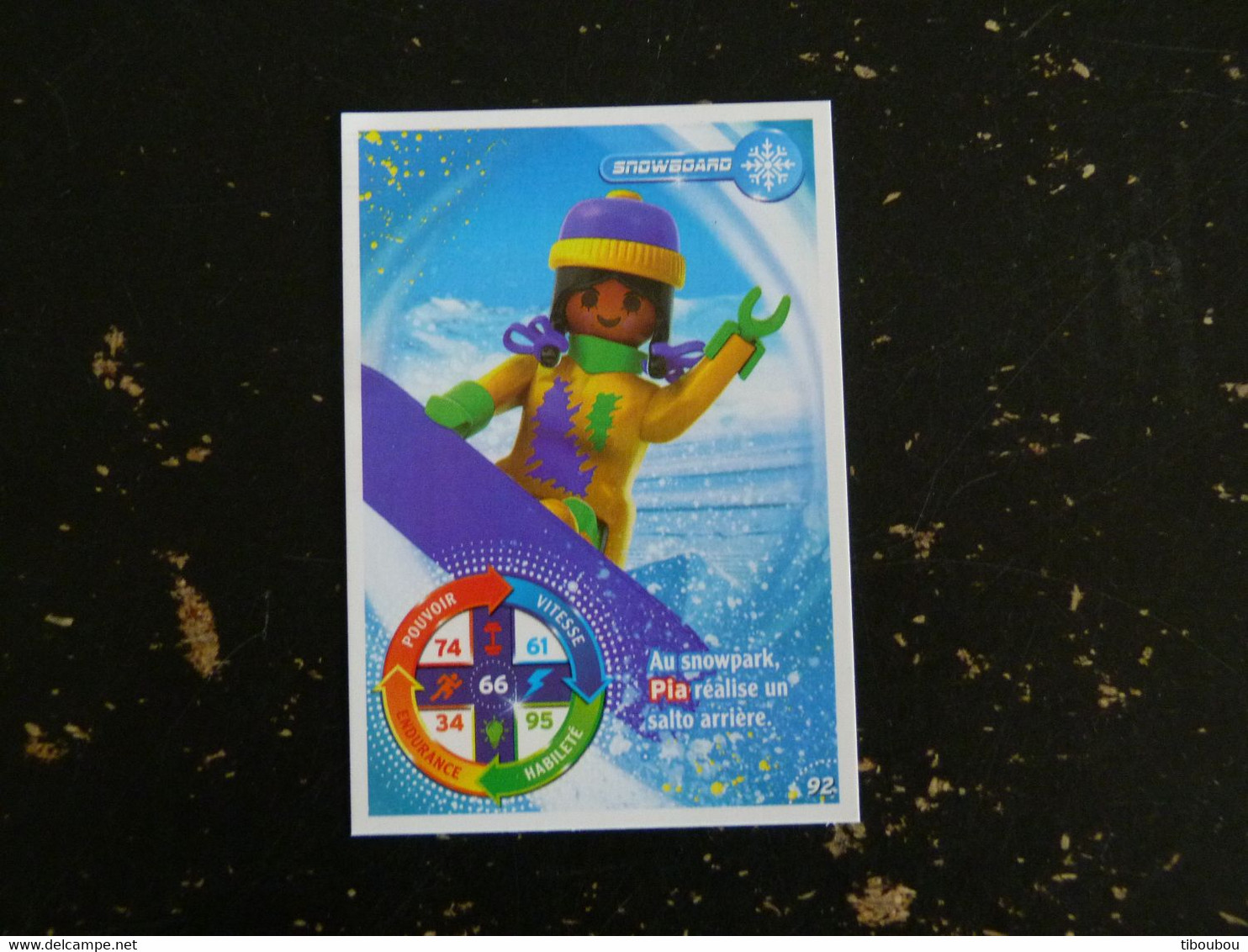 CARTE CARREFOUR PLAYMOBIL N° 92 - SNOWBOARD - Other & Unclassified